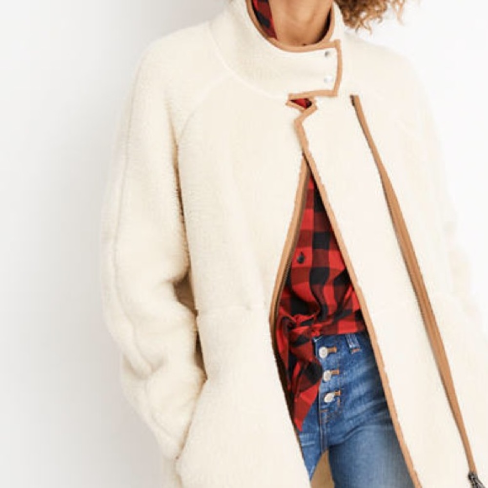 Madewell Sherpa Cocoon Coat - size S